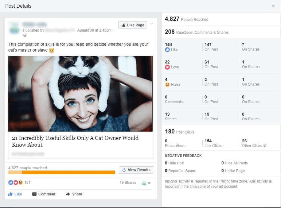 FB boost results: 4,500+ Targeted People With $7