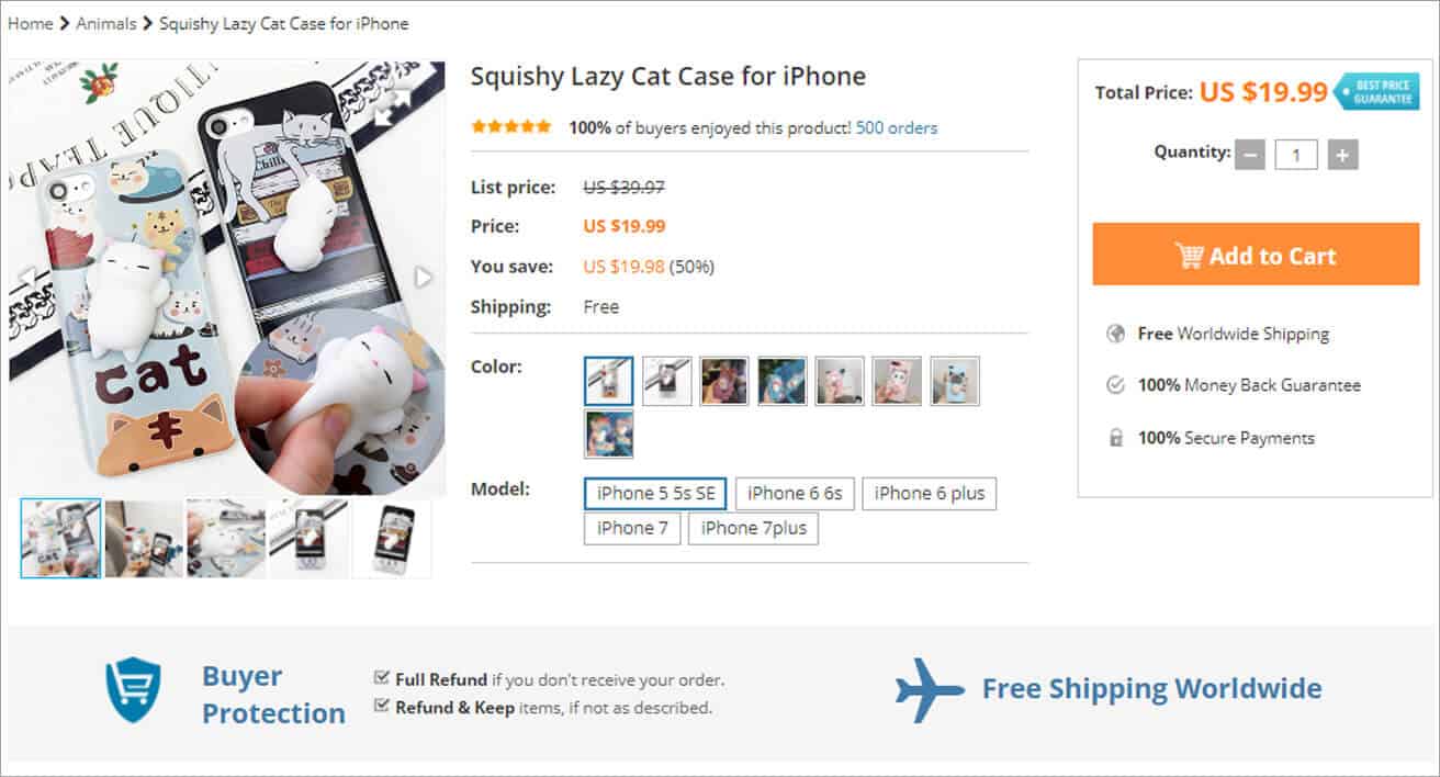 perfect product page for instagram shoutouts