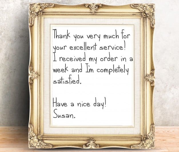 excellent customer service review