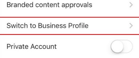 Turning an Instagram account into a business account