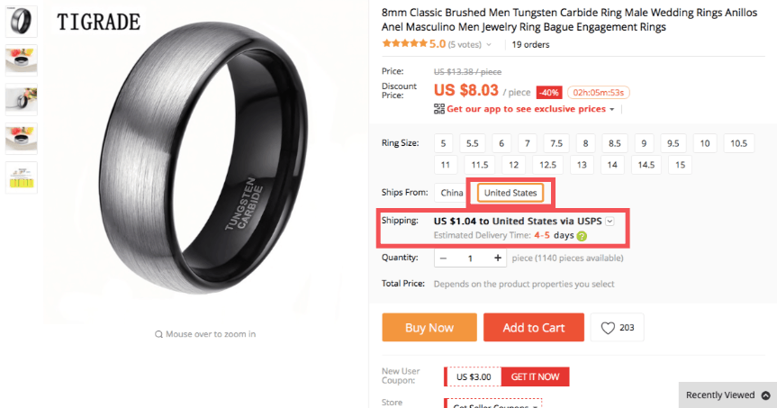 AliExpress shipping from the USA 2