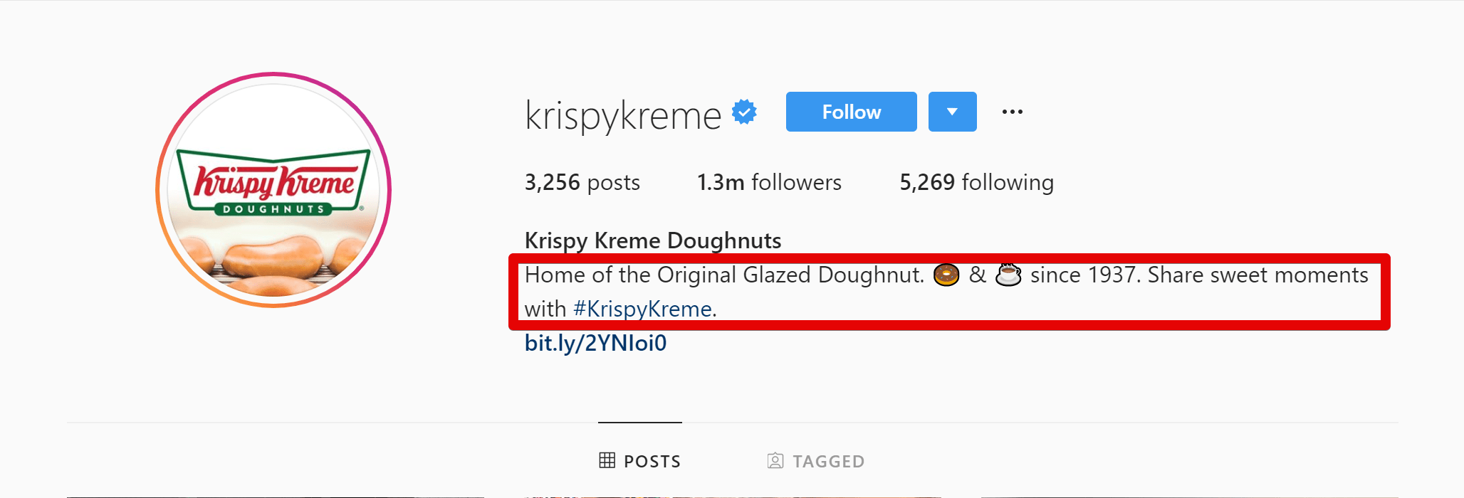 a picture showing how big brands turn followers into customers with an Instagram bio