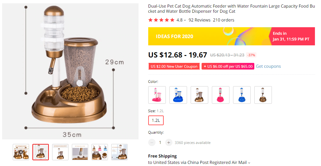 Best pet products to dropship: Pet automatic feeder