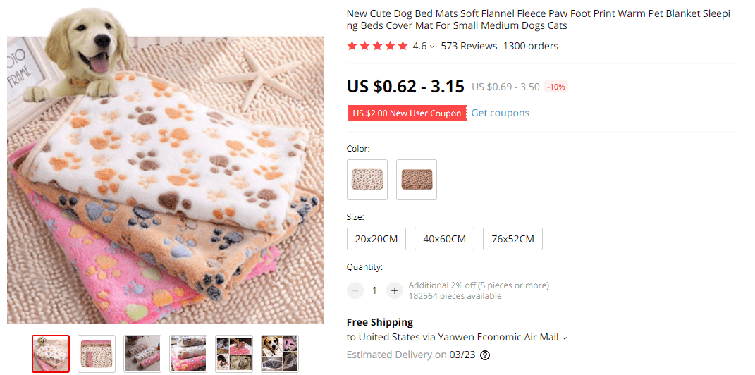 Best pet products to dropship: Pet blanket