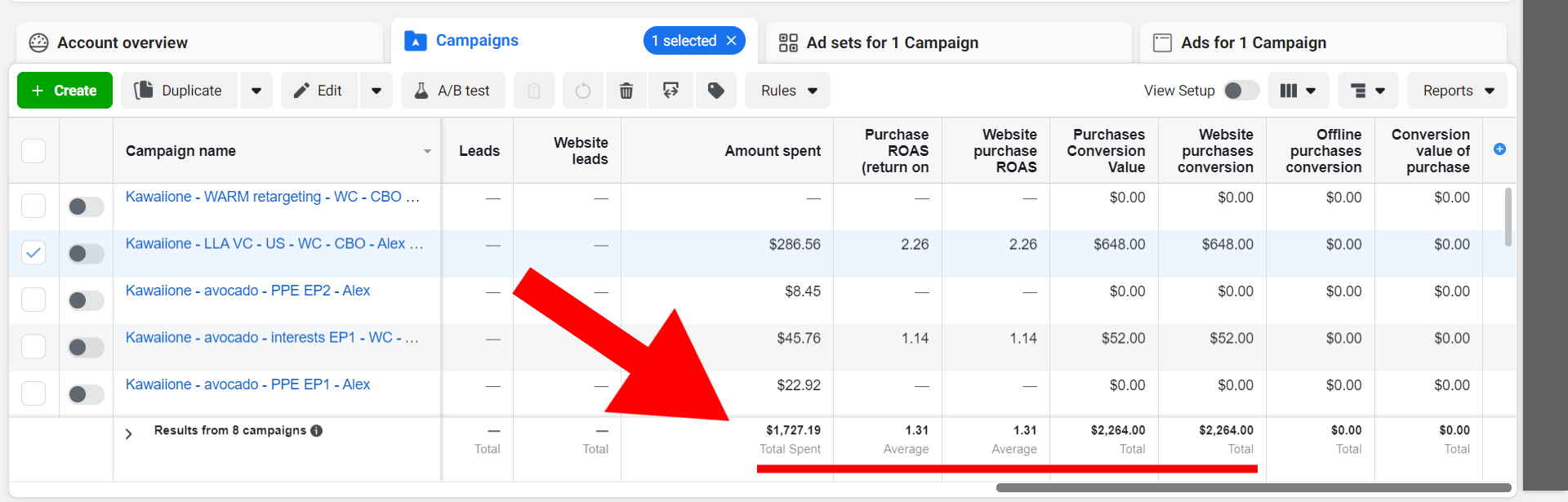 Facebook advertising expenditures and revenue
