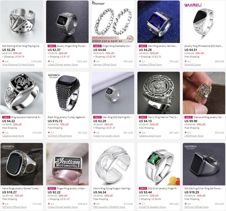 Men Rings to dropship