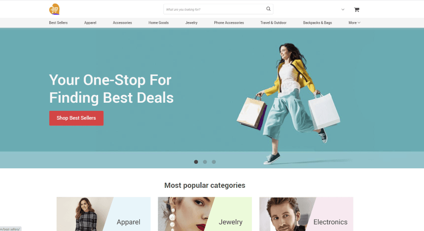 A landing page with a clear visual hierarchy