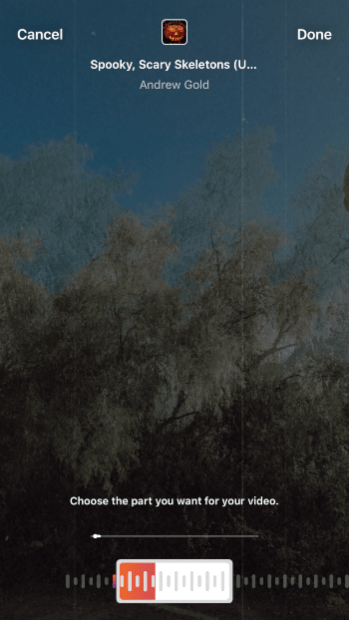 Adding music to your Instagram Reel