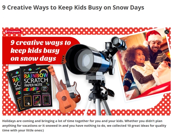 Christmas preparations: creating gift guides for customers' convenience