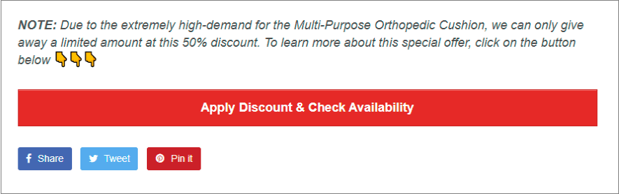 An example of an effective call-to-action button you can add to landing pages