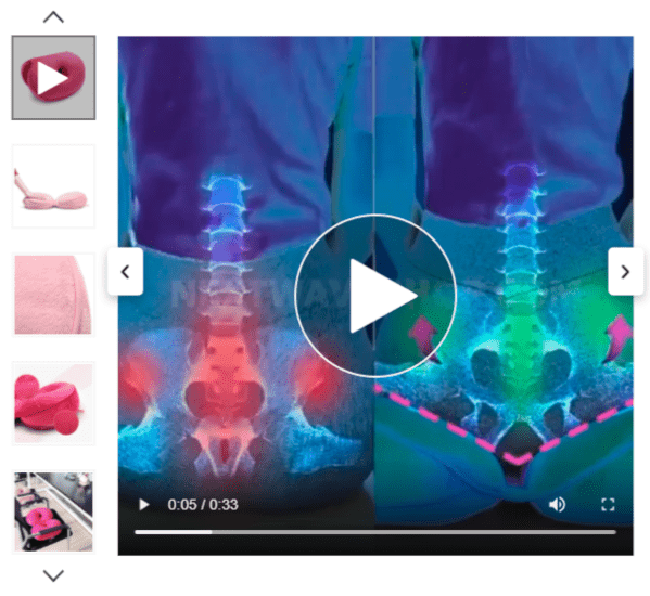 An example of an explanatory video integrated into a landing page