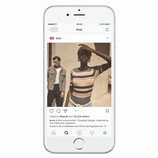 An example of an Instagram carousel post