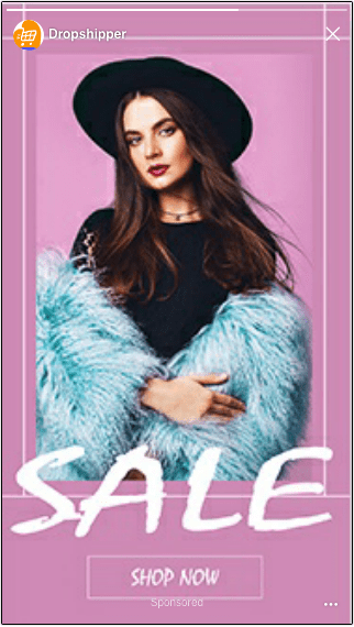 Instagram feed vs Stories: an example of a Stories ad