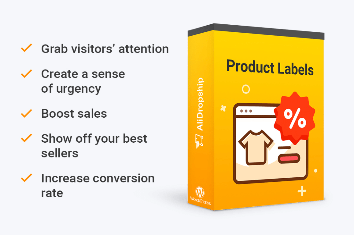 a picture showing the benefits product labels add-on provides you with
