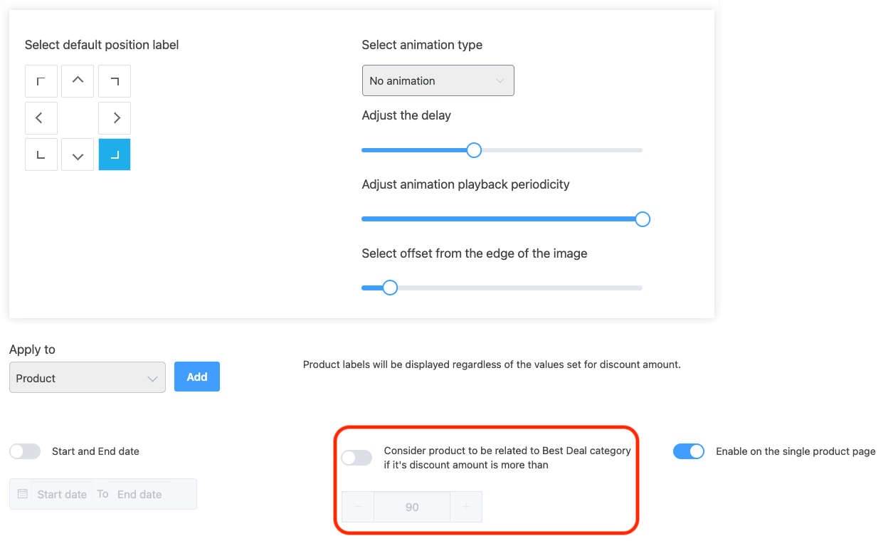 a picture showing how to customize product labels add-on