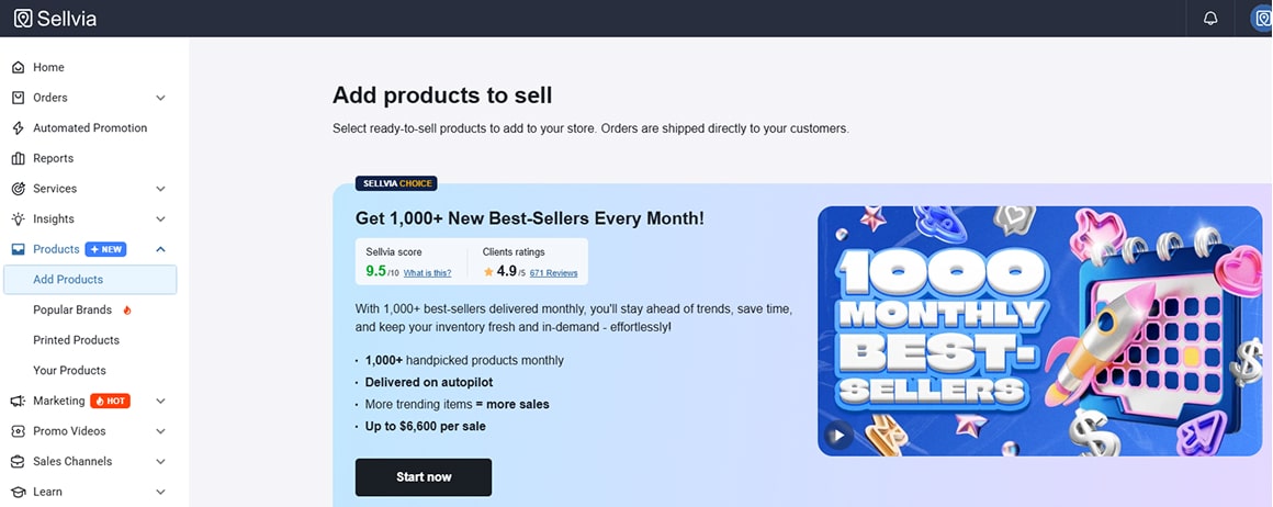 dashboard add products