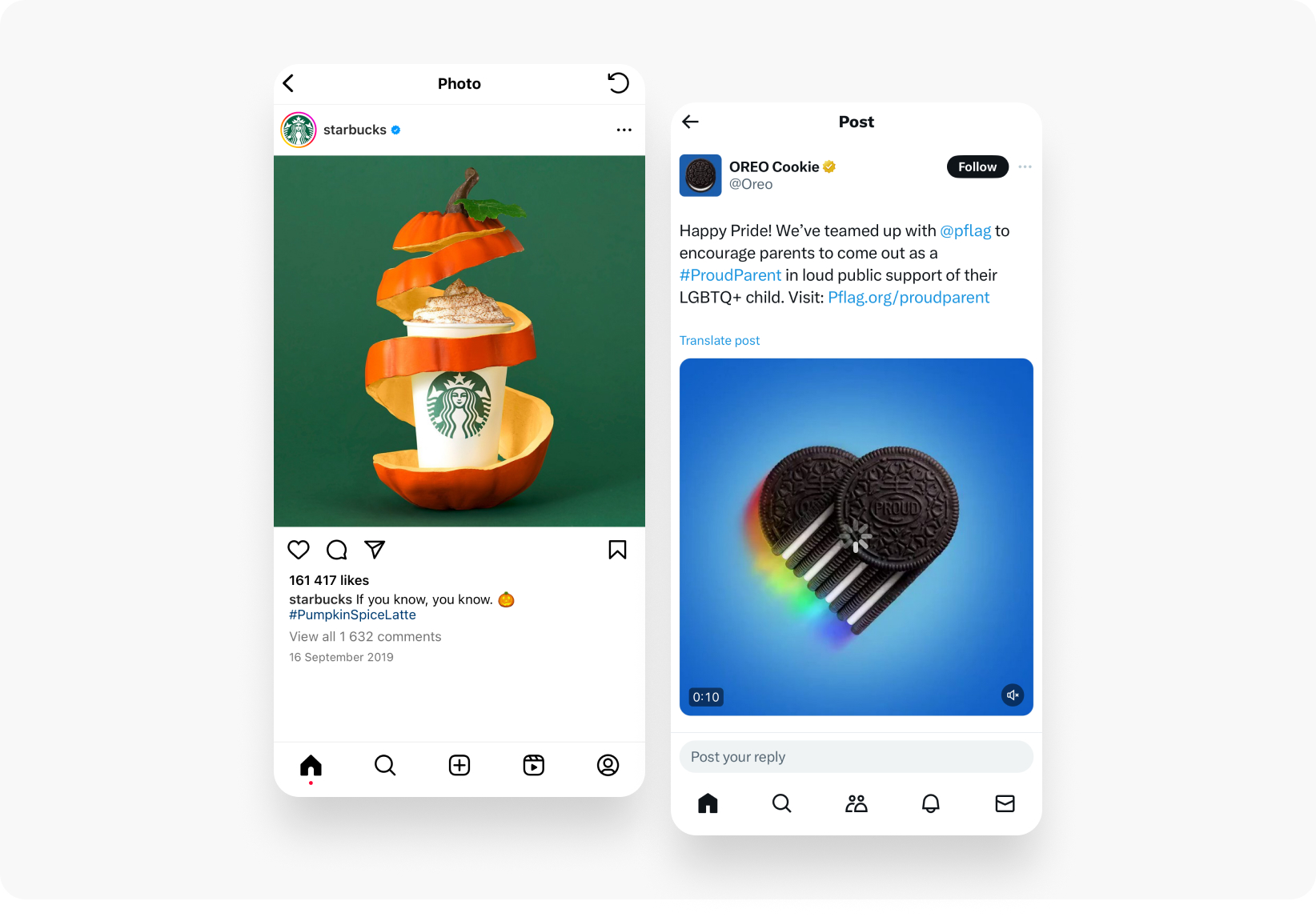Use striking photos and videos