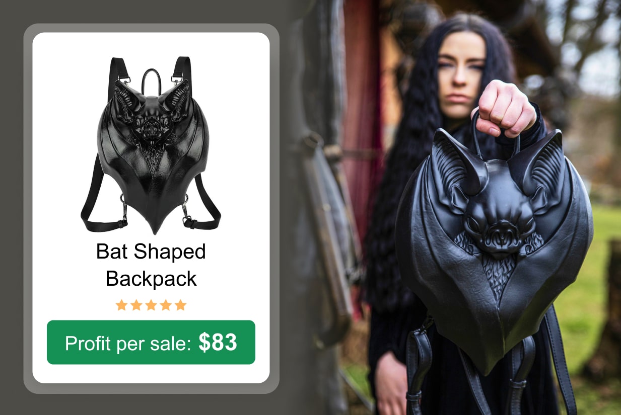 Bat Shaped Backpack