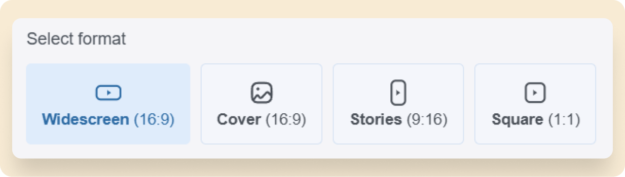 Choose the right format
