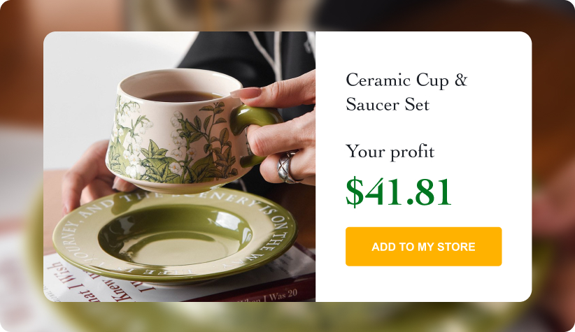 Ceramic Cup & Saucer Set