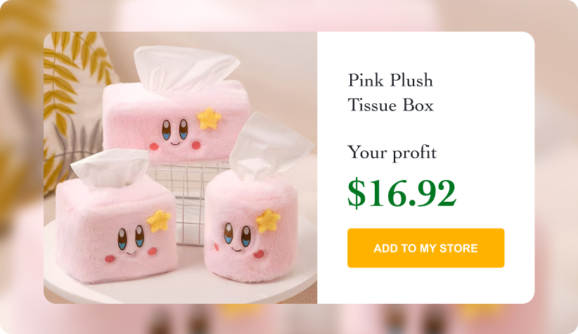 Pink Plush Tissue Box