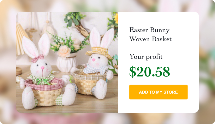 Easter Bunny Woven Basket