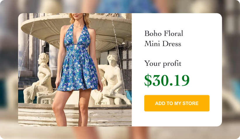 Boho Floral Mini Dress