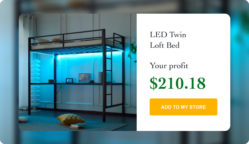 LED Twin Loft Bed