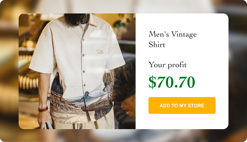 Men's Vintage Cuban Collar Shirt