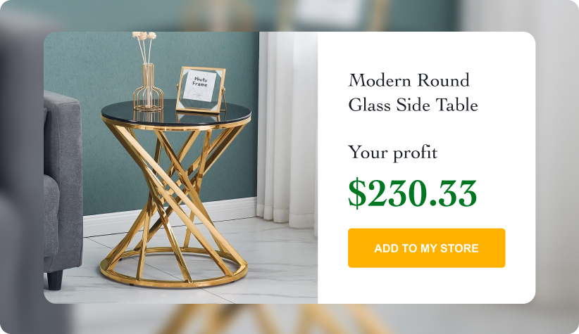 Modern Round Glass Side Table
