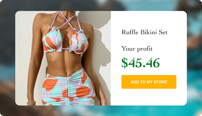 3-Piece Ruffle Bikini Set