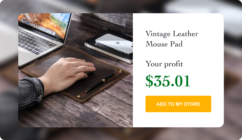 Vintage Leather Mouse Pad