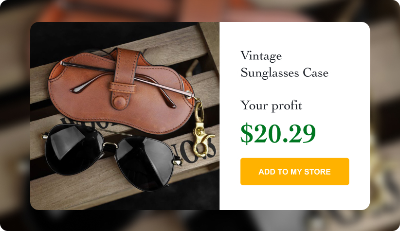 Vintage PU Leather Sunglasses Case