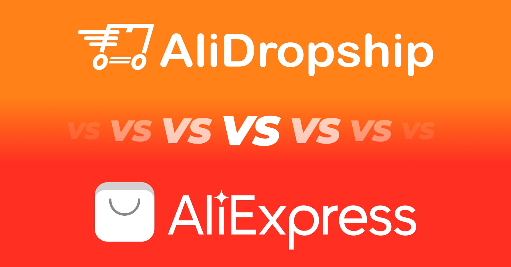 Main and featured image for an aritcle AliDropship vs AliExpress