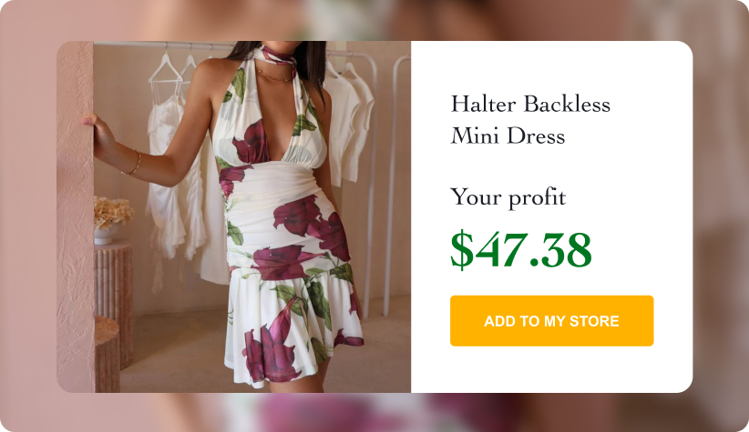 Halter Backless Mini Dress