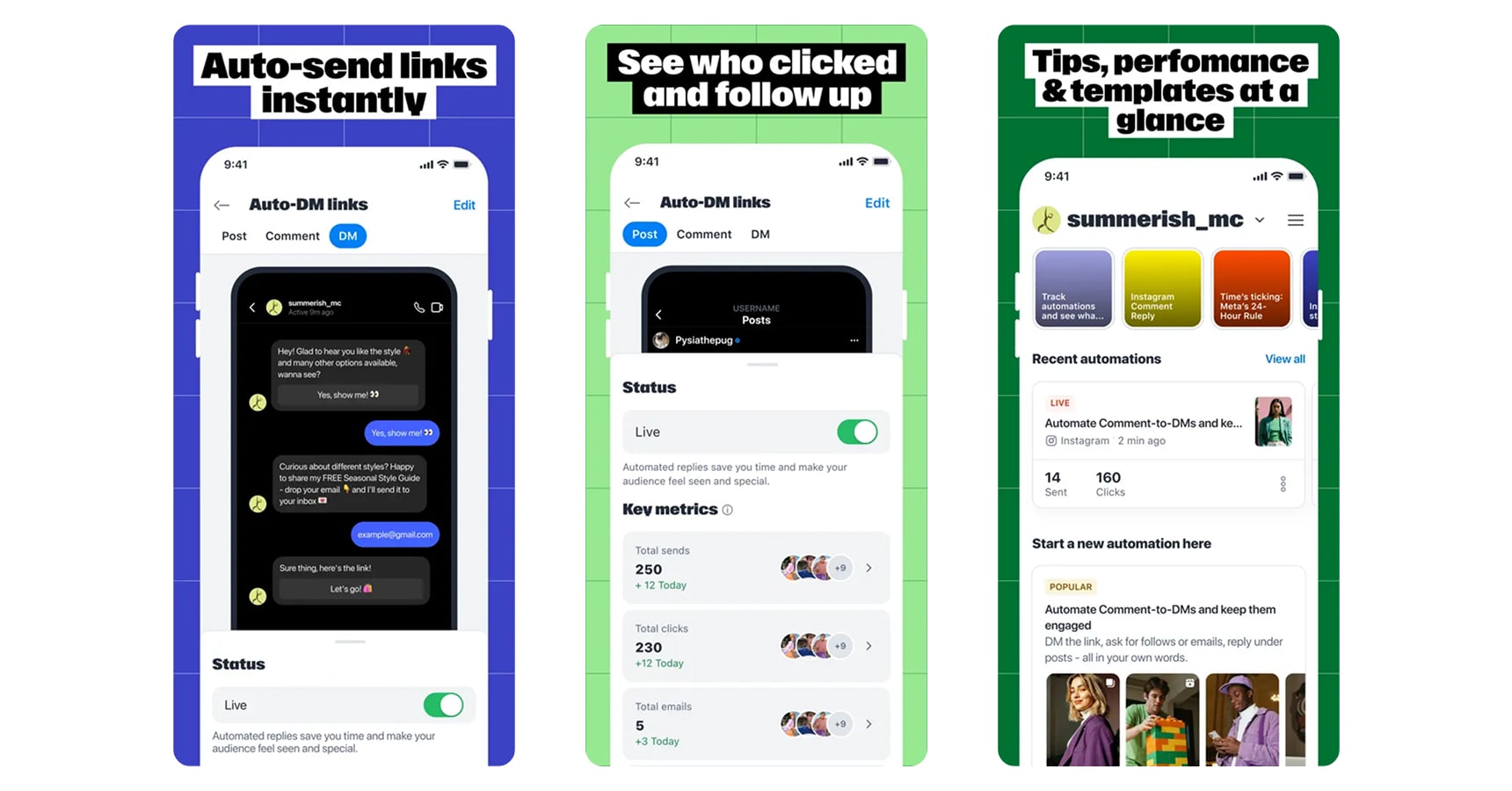 Images of the Manychat app for The Best AI Apps article