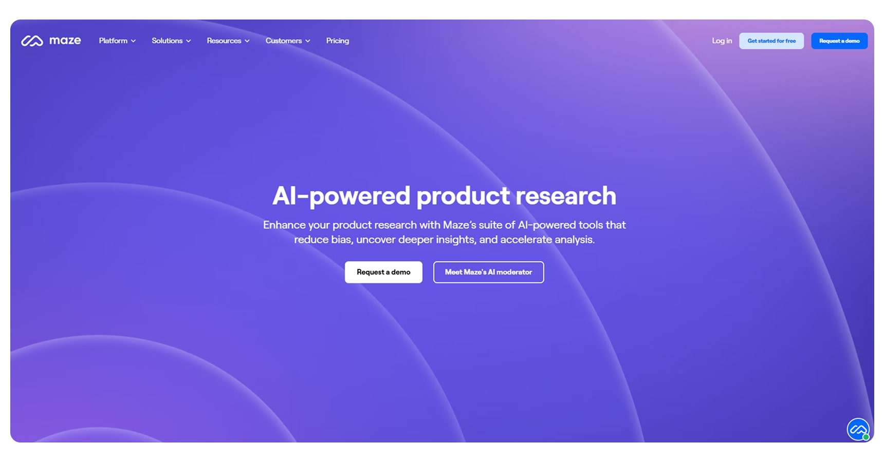 Screenshot of the Maze AI's homepage for The Best AI Apps article