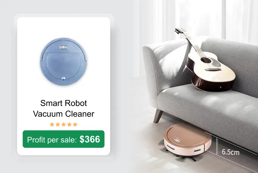 Smart robot vacuum cleaner as a trending product to sell