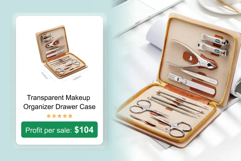 Transparent Makeup Organizer Drawer Case as a trending product to sell