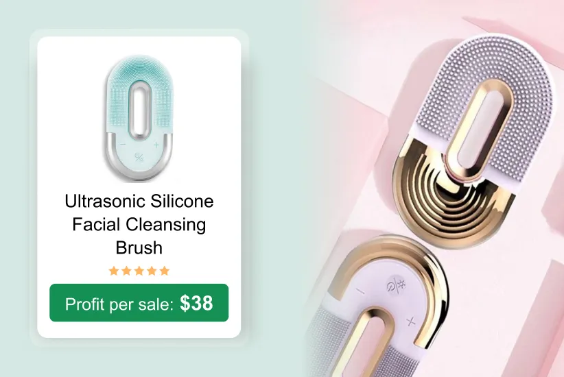 Ultrasonic Silicone Facial Cleansing Brush as a trending product to sell