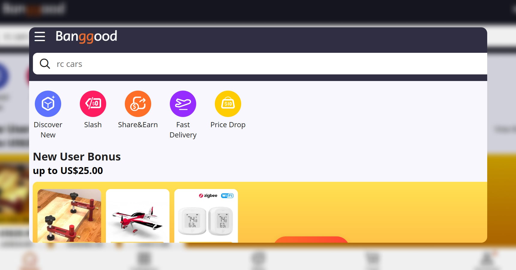 Screenshot of the Banggood's homepage for the Best Dropshipping Sites article