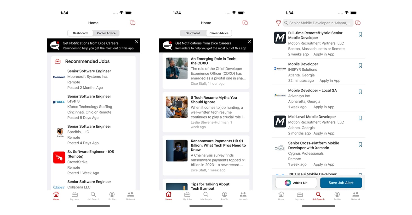 Images of Dice for the best job search apps article