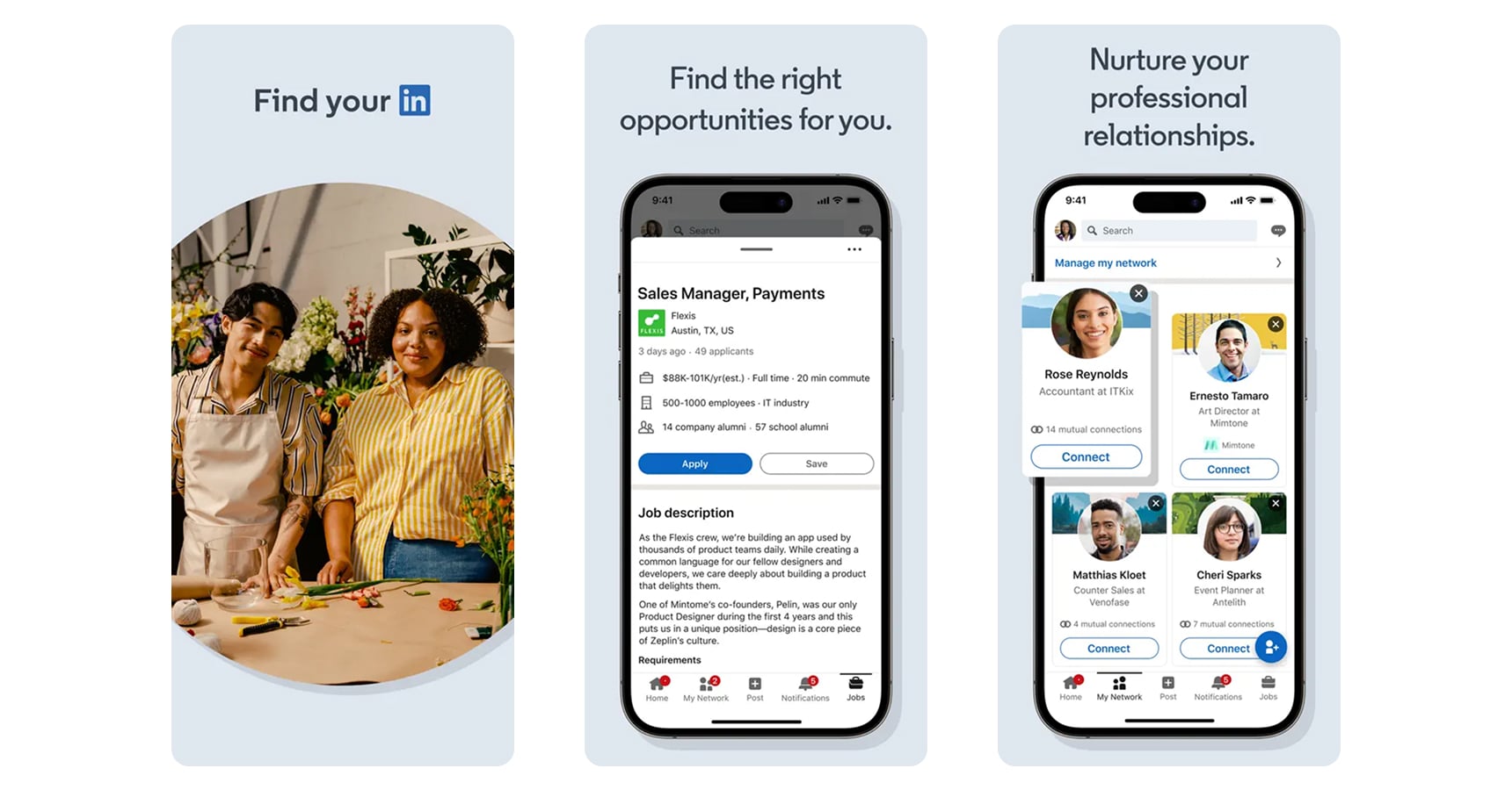 Images of LinkedIn for the best job search apps article