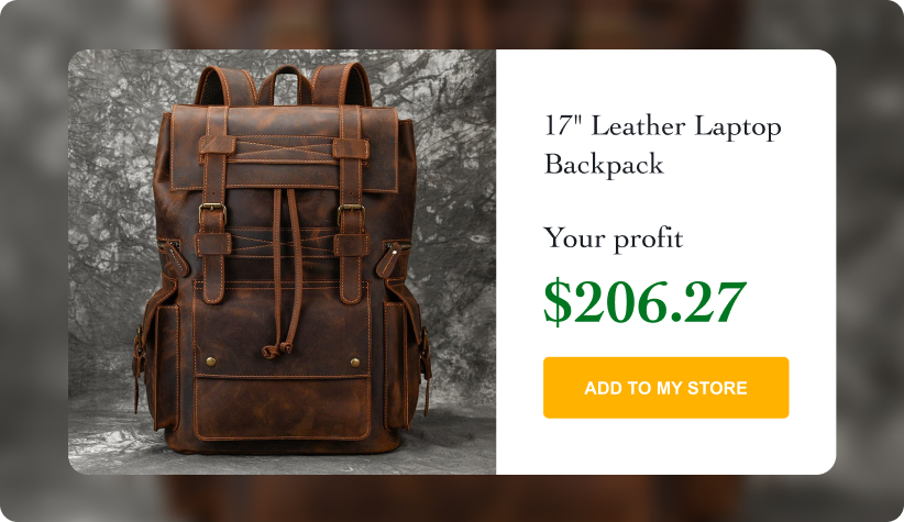 17" Leather Laptop Backpack