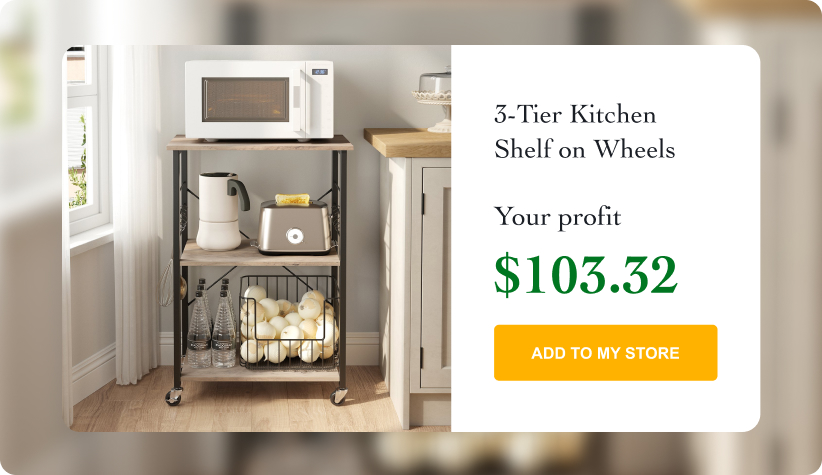 3-Tier Kitchen Shelf on Wheels