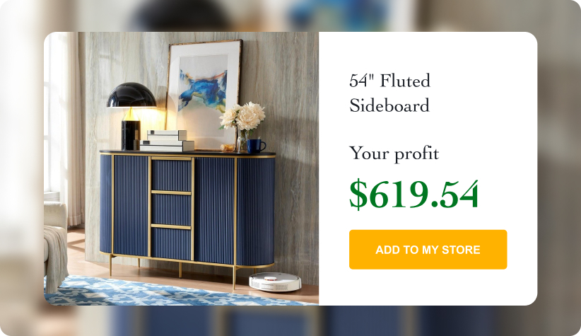 54" Fluted Sideboard