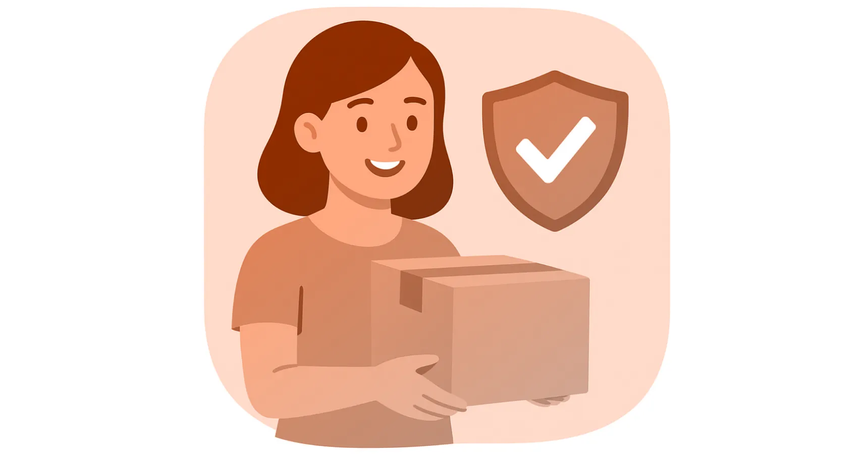 Illustration of a customer smiling for the article 'Can you trust AliExpress'
