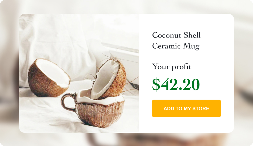 Coconut Shell Ceramic Mug