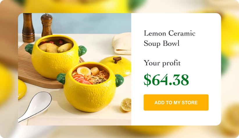 Lemon Ceramic Soup Bowl