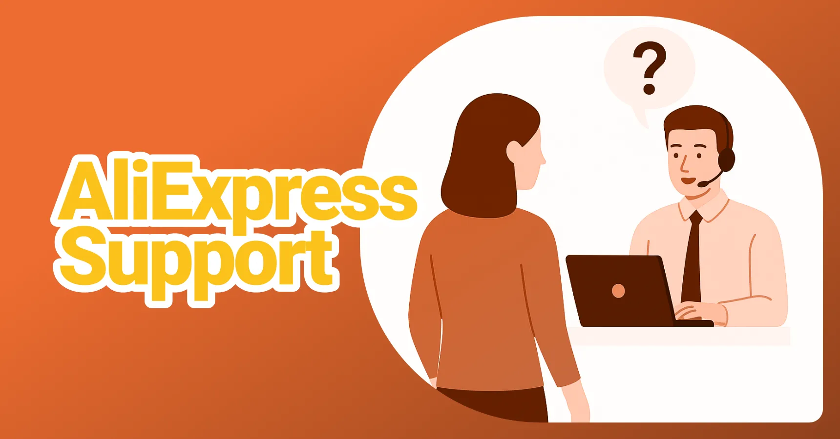 Illustration of a person getting help for use in the article 'Can you trust AliExpress'